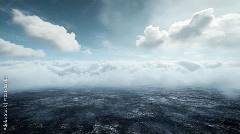 Fototapeta premium Sea and Clouds Background Image