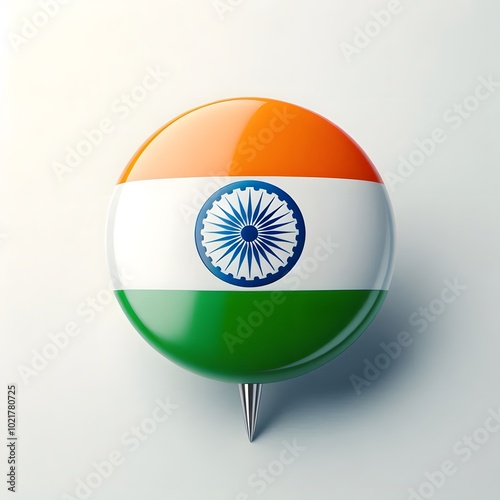 Free Download Indian flag pin, Indian flag in a badge, Flag circle symbol, Location tag - GFXLoad