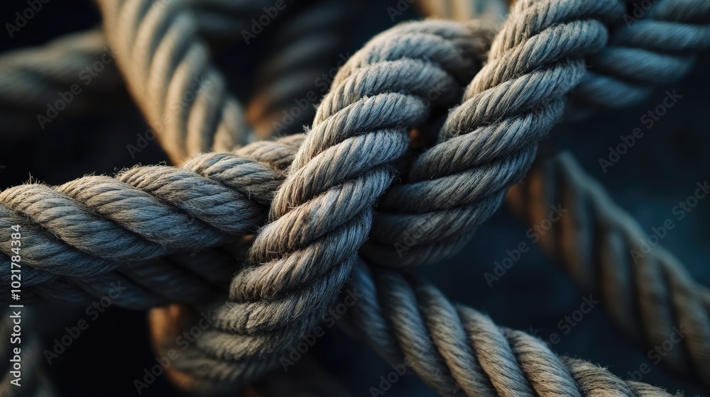A group of intertwined ropes, symbolizing the strength of community and unity A group of intertwined ropes, symbolizing the strength of community and unity