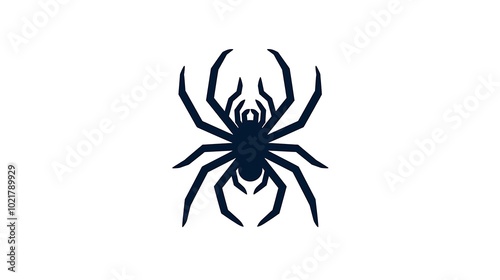 Design a modern minimalistic tarantula logo icon isolated on a white background photo