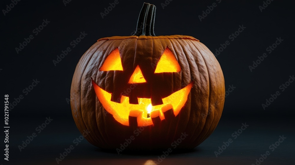 A pumpkin with a glowing carved face, giving off a warm light, isolated for clipart A pumpkin with a glowing carved face, giving off a warm light, isolated for clipart