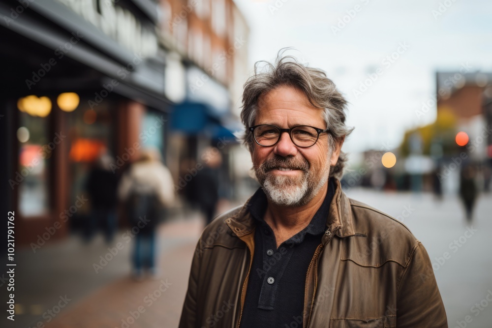 Portrait of senior man with eyeglasses in the city. Portrait of senior man with eyeglasses in the city.