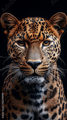 leopard is beautiful, clear image, phone wallpaper, background, snapshot