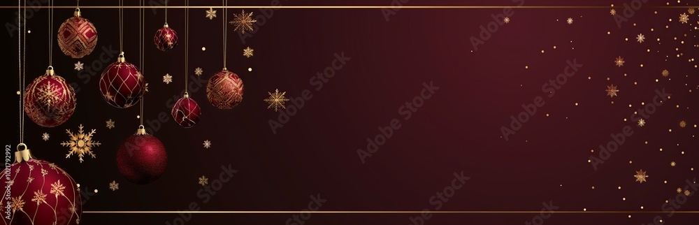 Enhance your Christmas decor with a stunning holiday banner adorned with stylish hanging ornaments set against a beautiful backdrop, adding an artistic flair to your festive decorations Enhance your Christmas decor with a stunning holiday banner adorned with stylish hanging ornaments set against a beautiful backdrop, adding an artistic flair to your festive decorations