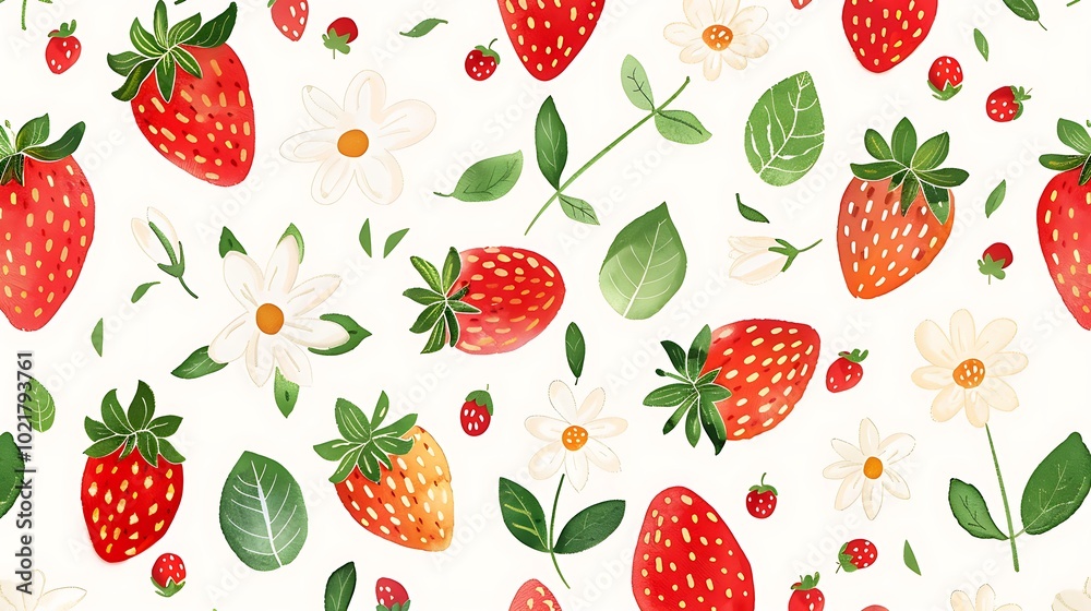 seamless pattern with strawberries seamless pattern with strawberries