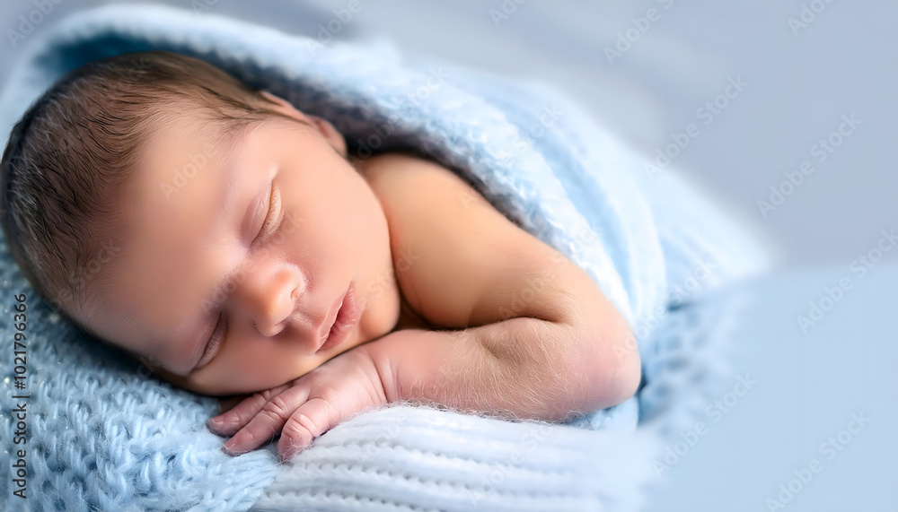 Adorable sleeping newborn baby. Close up portrait Adorable sleeping newborn baby. Close up portrait