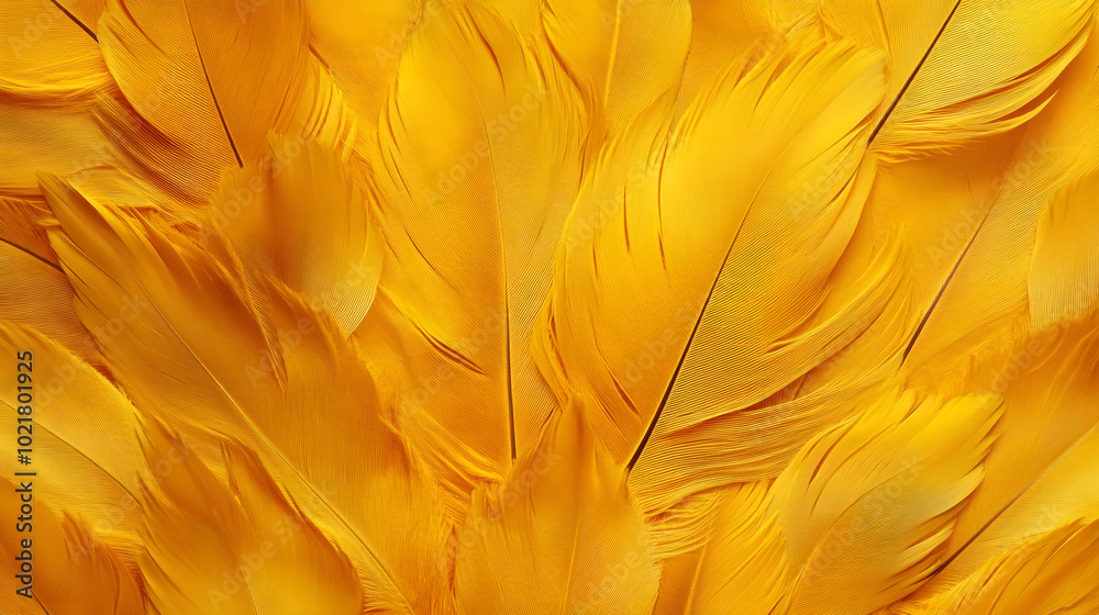 Fototapeta premium luxurious yellow feather pattern with rich texture and depth for sophisticated designs, illustration