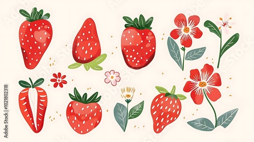 strawberry seamless background