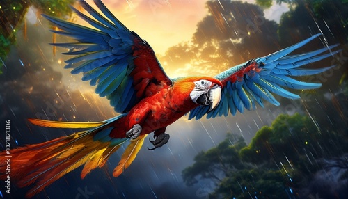 blue and yellow macaw