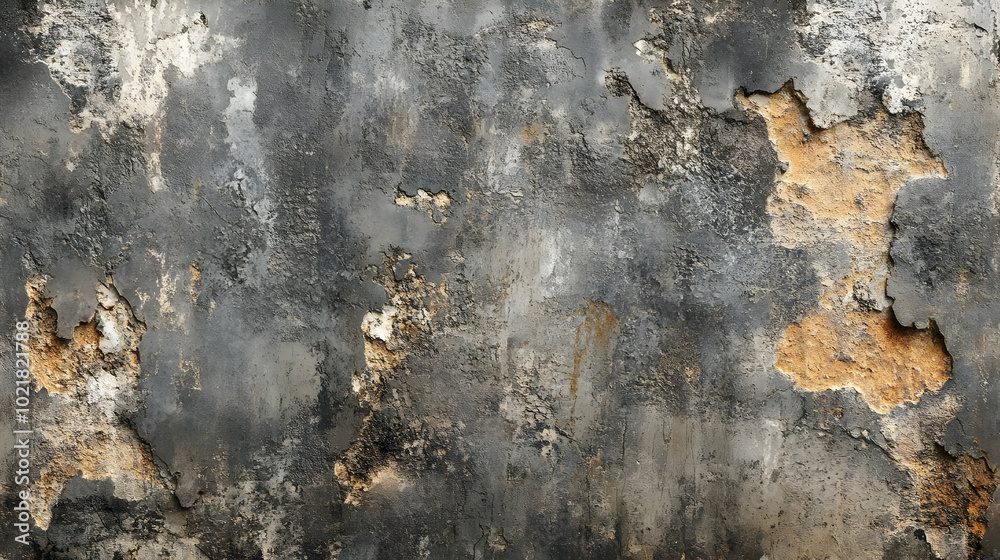 Weathered Gray and Orange Concrete Wall Texture Background Weathered Gray and Orange Concrete Wall Texture Background
