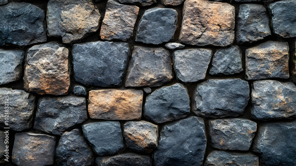 Stone Wall Texture - Close Up of Irregular Rocks Stone Wall Texture - Close Up of Irregular Rocks