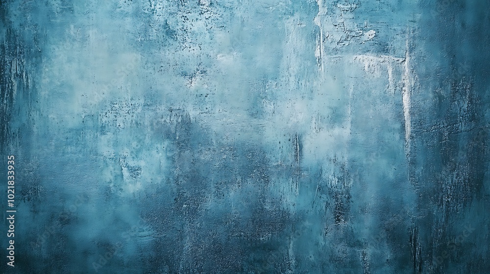 Fototapeta premium Abstract light blue grunge wall with decorative textures and subtle details