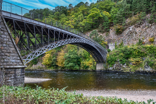 Craigellachie Bridge is a cast iron arch bridge across the River Spey at Craigellachie, near to the village of Aberlour in Moray, Scotland. It was designed by Thomas Telford.