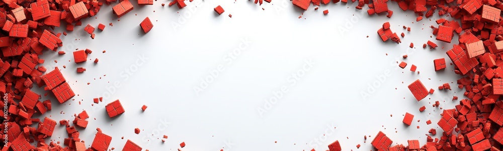 Red brick wall with a hole in it, real estate Red brick wall with a hole in it, real estate