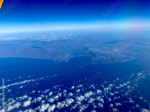 A view of Istanbul taken from an airplane