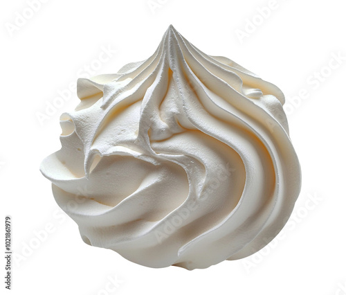 Meringue on transparent background