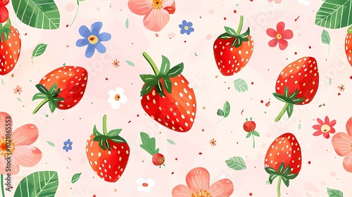 Berries set on abstract background. Cherry, raspberry, blueberry, blackberry, strawberry and other berry taste. Fresh summer juicy berry. Flat Vector illustration