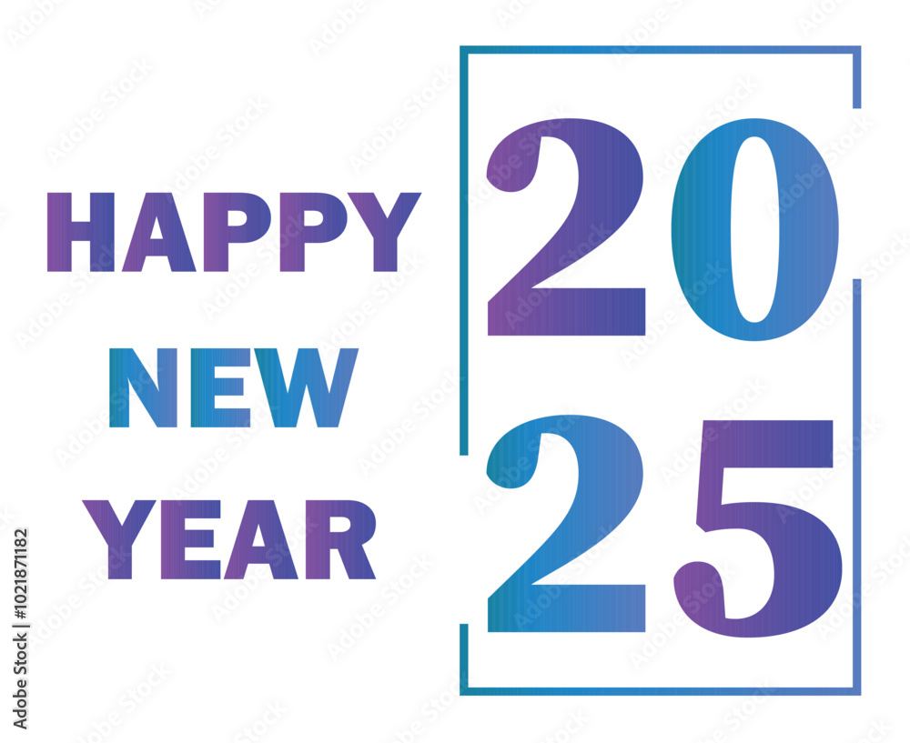 Happy New Year 2025 Purple And Cyan Abstract Festive Elegant Design Vector Illustration Happy New Year 2025 Purple And Cyan Abstract Festive Elegant Design Vector Illustration