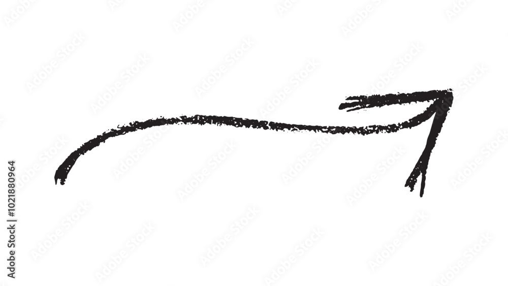 Fototapeta premium chalk arrow crayon pencil isolated on a transparent background EPS 10