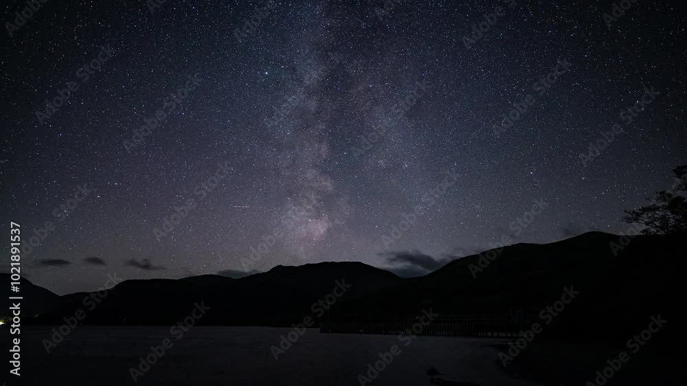 A timelapse of the Milky Way over Ullswater in the English Lake District A timelapse of the Milky Way over Ullswater in the English Lake District
