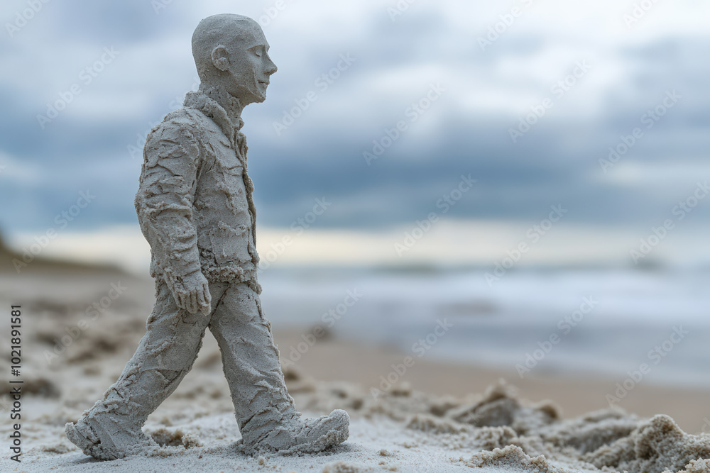 Sandy Sculpture Strolling the Beach Sandy Sculpture Strolling the Beach