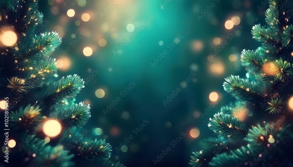 Christmas tree background, abstract backgrounds with bokeh, and copy space Christmas tree background, abstract backgrounds with bokeh, and copy space
