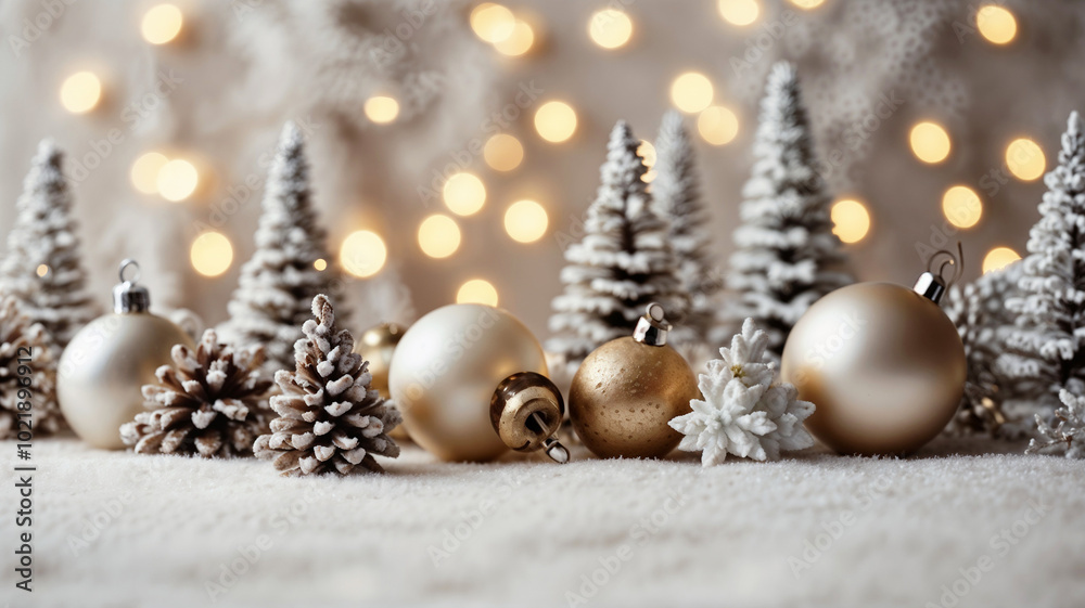 golden christmas balls on snow golden christmas balls on snow