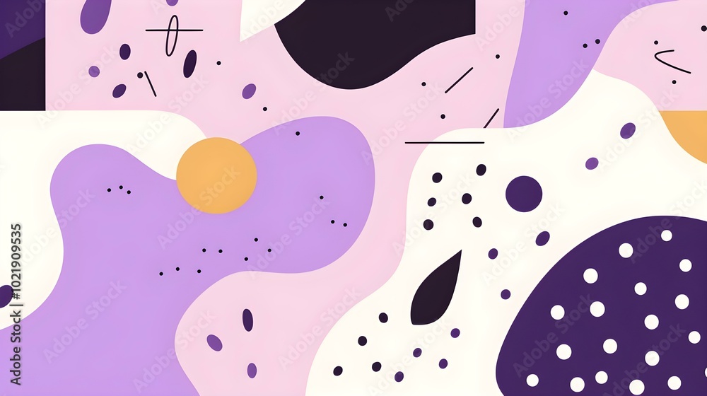 Seamless Background of abstract Shapes and Textures in purple Tones. Creative Wallpaper Seamless Background of abstract Shapes and Textures in purple Tones. Creative Wallpaper