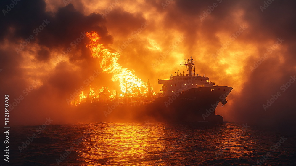 Critical Moments with a Oil Tanker Fires at Sea Critical Moments with a Oil Tanker Fires at Sea