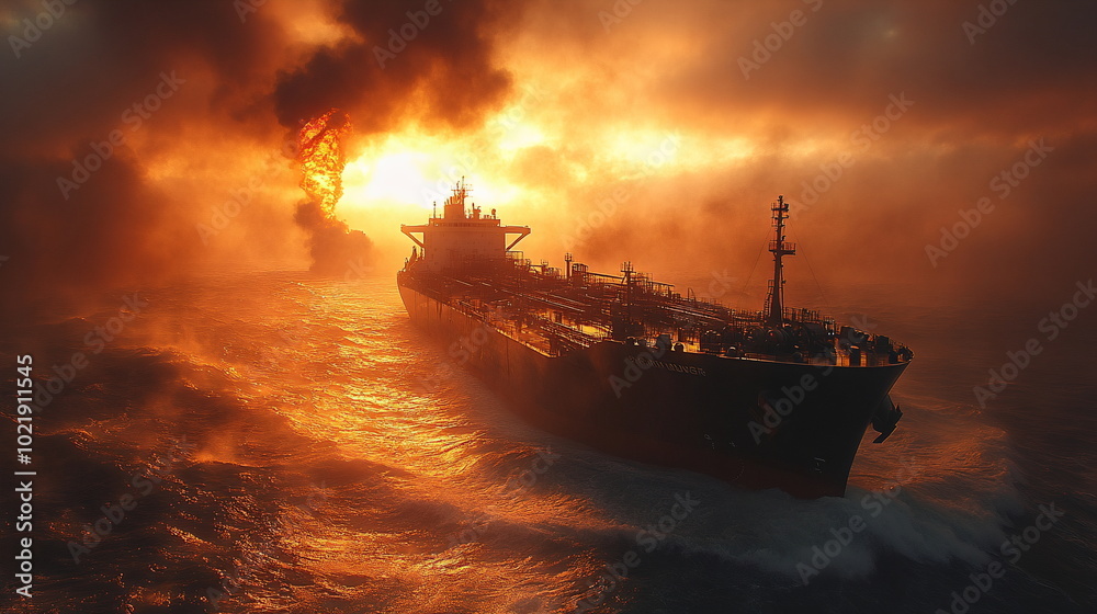 Critical Moments with a Oil Tanker Fires at Sea Critical Moments with a Oil Tanker Fires at Sea