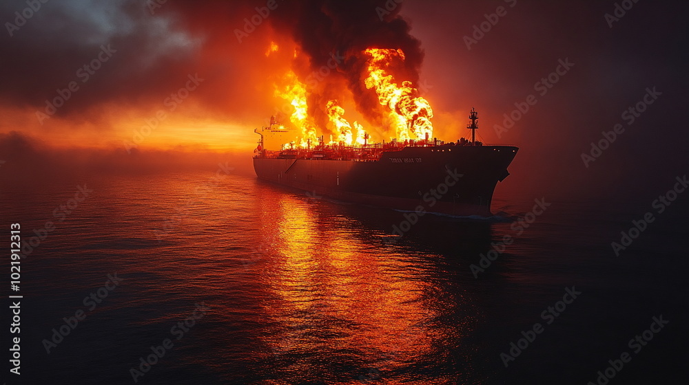Critical Moments with a Oil Tanker Fires at Sea Critical Moments with a Oil Tanker Fires at Sea