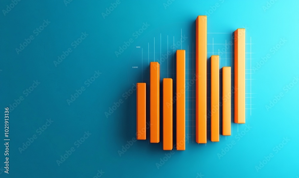 orange charts on blue background orange charts on blue background