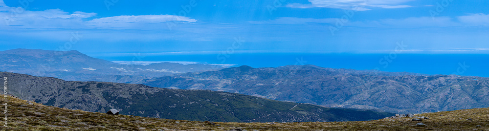 Obraz premium Panoramic view on Sierra Nevada range, Andalusia, Spain