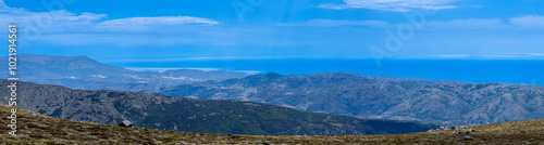 Panoramic view on Sierra Nevada range, Andalusia, Spain