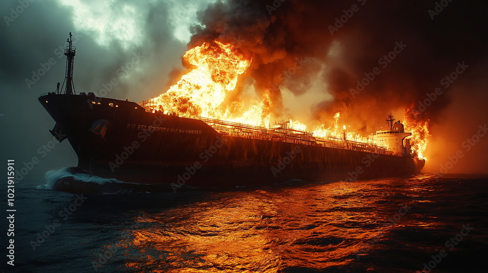 Critical Moments with a Oil Tanker Fires at Sea Critical Moments with a Oil Tanker Fires at Sea