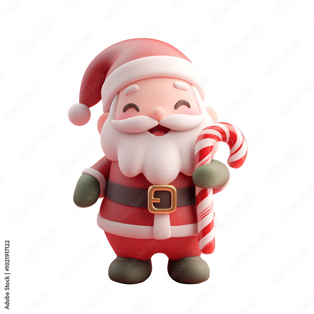 3D Render Illustration of Santa Claus with a Giant Candy Cane, Christmas Character Cartoon, Isolated on Transparent Background, PNG 3D Render Illustration of Santa Claus with a Giant Candy Cane, Christmas Character Cartoon, Isolated on Transparent Background, PNG