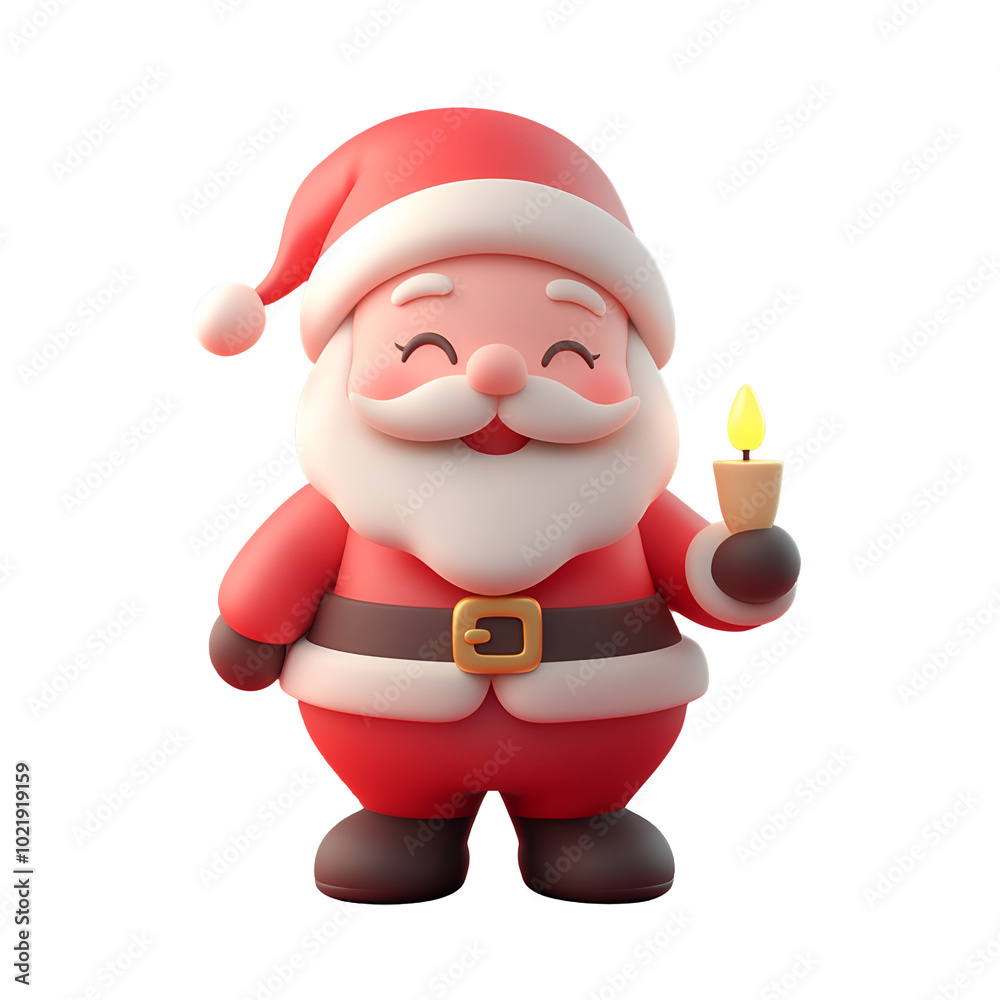3D Render Illustration of Santa Claus Holding a Candle, Christmas Cartoon Character, Isolated on Transparent Background, PNG 3D Render Illustration of Santa Claus Holding a Candle, Christmas Cartoon Character, Isolated on Transparent Background, PNG