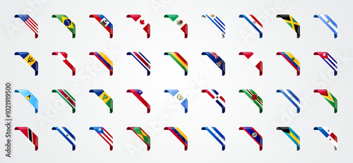 America Flag Banner Or Book Mark