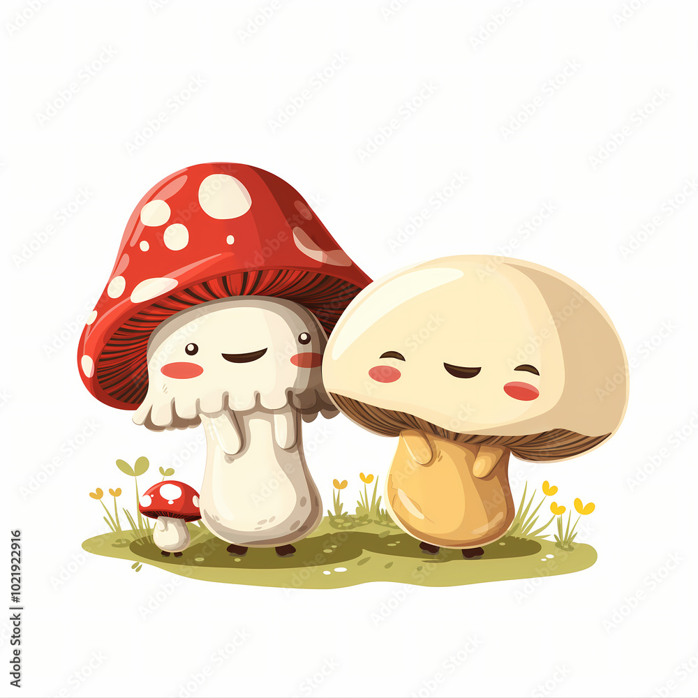 Fototapeta premium mushrooms in the grass
