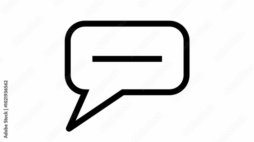 Modern Chat or conversation bubble animated icon - Conversation bubble icon animation Modern Chat or conversation bubble animated icon - Conversation bubble icon animation
