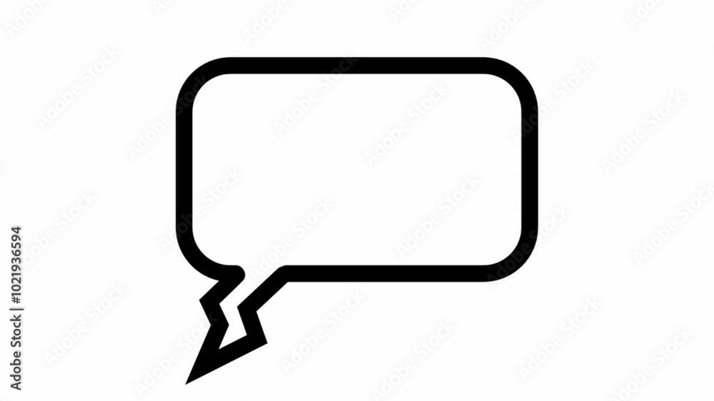 Modern Chat or conversation bubble animated icon - Conversation bubble icon animation Modern Chat or conversation bubble animated icon - Conversation bubble icon animation