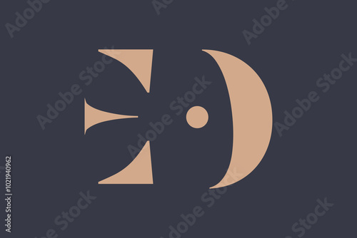 Abstract letter EO logo. This logo icon incorporate with abstract shape in the creative way. 