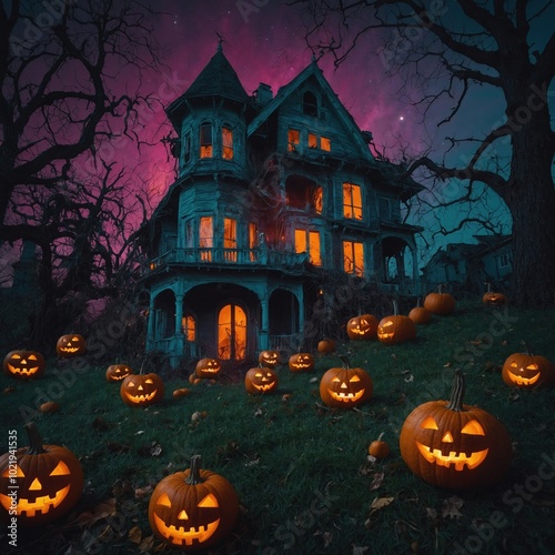 Children eagerly collecting candy while trick-or-treating with their friends tonight.