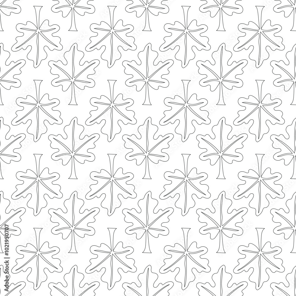 Seamless vector pattern with herbal elements. Decorative texture for surface design.