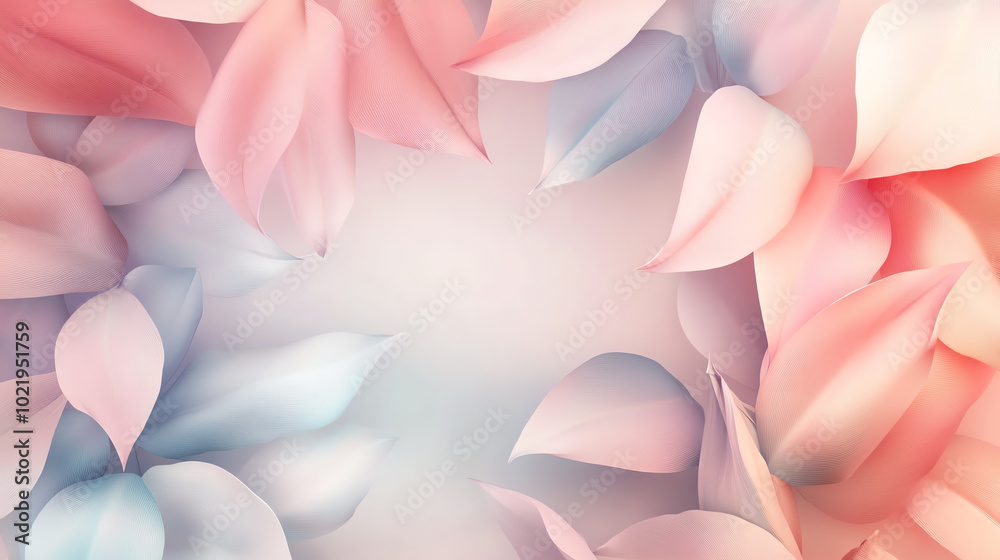 Soft pastel flower petals gracefully frame a gentle, blurred background, creating a serene and soothing atmosphere perfect for design. Soft pastel flower petals gracefully frame a gentle, blurred background, creating a serene and soothing atmosphere perfect for design.
