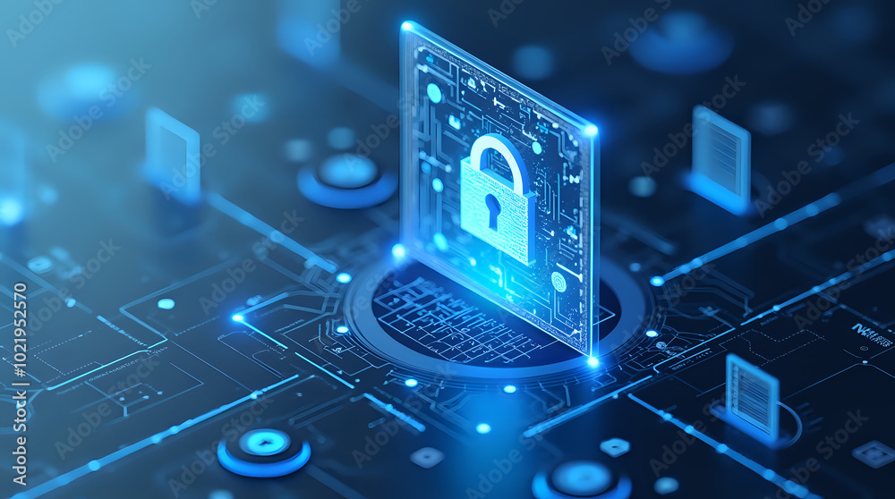 Cyber security data protection business technology privacy concept 3d illustration Cyber security data protection business technology privacy concept 3d illustration