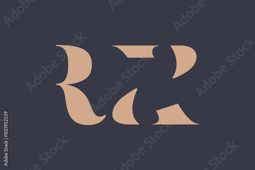 Abstract letter RX logo. This logo icon incorporate with abstract shape in the creative way. 