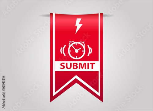 red flat sale banner for submit banner and poster