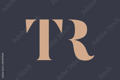 Abstract letter TR logo. This logo icon incorporate with abstract shape in the creative way. 