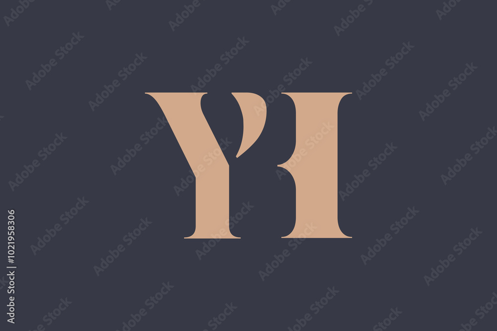 Abstract letter YH logo. This logo icon incorporate with abstract shape in the creative way. Abstract letter YH logo. This logo icon incorporate with abstract shape in the creative way.